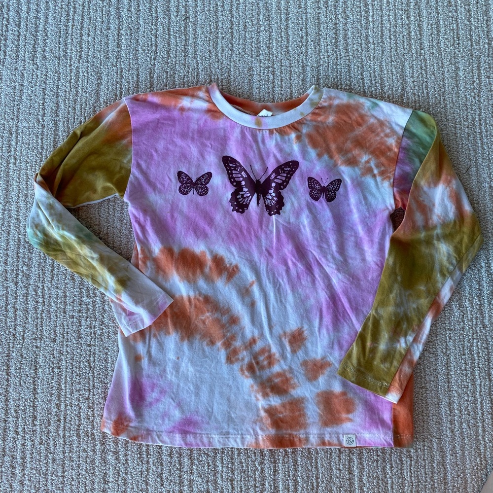 T & B Butterfly tie-dye long sleeve